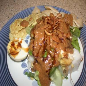 Indonesian Salad With Peanut Sauce image