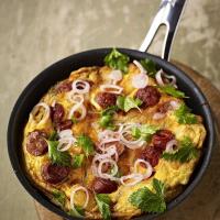 Potato and chorizo omelette with a kinda parsley salad_image