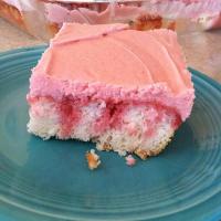 Jello Poke Cake with Butter Cream Cheese Frosting image