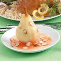 Poached Pears in Almond Sauce image