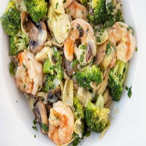 Shrimp and Broccoli over Linguine_image