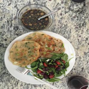Scallion Pancakes with dipping sauce Recipe - (4.4/5)_image