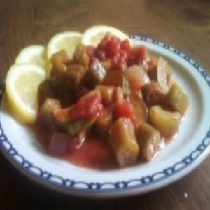 Middle Eastern Okra and Zucchini in Tomato Sauce image