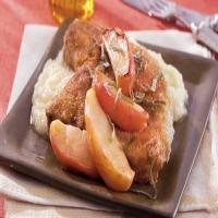Blue Cheese Pork Chops with Apples image