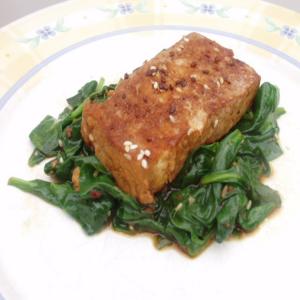 Sesame Tofu With Spinach image
