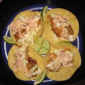 Fried Fish Tacos with Chipotle-Lime Salsa_image