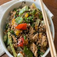 Leftover Vegetable and Ground Chicken Sauté_image