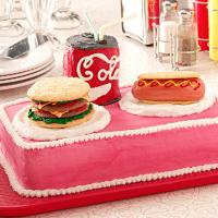 Burger 'n' Hot Dog Cake image