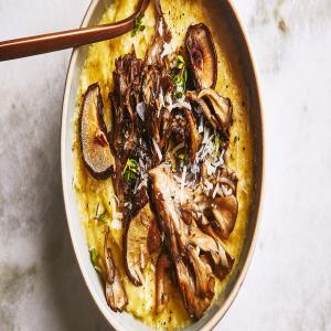 Oven Polenta With Roasted Mushrooms and Thyme_image