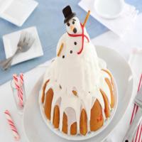 Melting Snowman Cake image