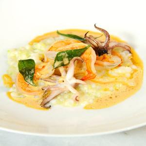 ''Risotto'' with Squid, Shrimp, and Curry Leaves_image