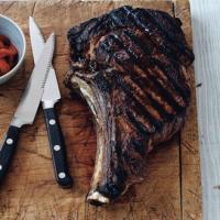 Grilled Rib-Eye Steaks with Roasted-Pepper Salsa image