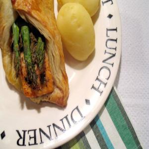 Salmon and Asparagus 'almost En Croute' image