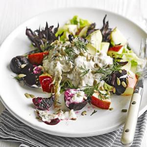Beet & apple salad with horseradish mackerel cream image