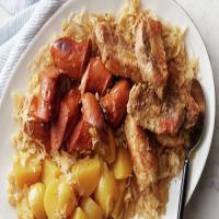 Slow-Cooker Pork, Sauerkraut and Kielbasa_image