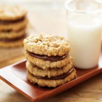 Chewy Peanut Butter and Chocolate Hazelnut Sandwich Cookies image
