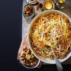 Winter slaw with maple candied nuts image