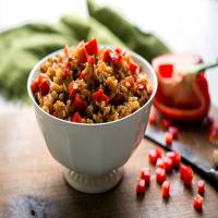 Red Pepper Rice, Bulgur or Freekeh With Saffron and Chile image
