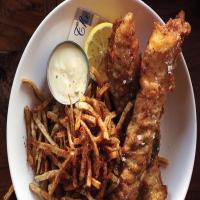 Fish and Chips with Malt Vinegar Mayonnaise_image