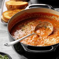 Basil Tomato Soup with Orzo image