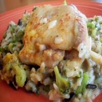 Easiest Chicken Rice & Veggie Casserole image
