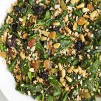 Spinach with raisins, pine nuts & breadcrumbs image