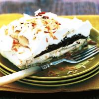 Coconut Pavlova With Chocolate Mousse and Bananas image