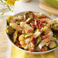 Roasted Cauliflower & Brussels Sprouts with Bacon_image
