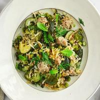 Easy sausage & courgette pilaf image
