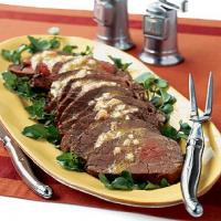 Roasted Beef Tenderloin with Sherry Vinaigrette and Watercress image