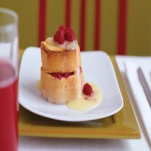 Raspberry-Stuffed French Toast with Custard Sauce_image