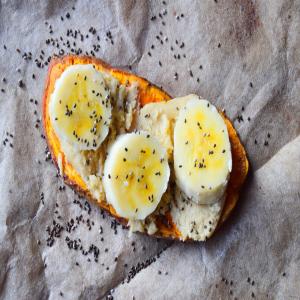 Sweet Potato Toast With Almond Butter, Chia & Banana_image