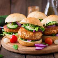 Asian Style Turkey Burgers With Pickled Cucumbers_image