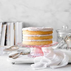High Altitude Vanilla Cake with Vanilla Buttercream - Curly Girl Kitchen_image
