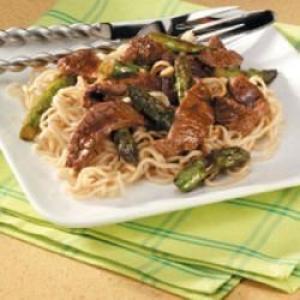 Asparagus Beef Lo Mein image
