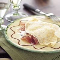 Golden Pancakes with Pecorino and Prosciutto_image