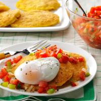 Corn Cakes with Poached Eggs image