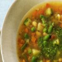Spring Vegetable Soup with Pesto_image