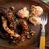 Grilled Baby Back Ribs With Spicy Peanut Shake image