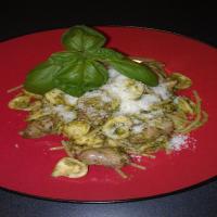 Orecchiette With Pesto, Broad Beans and Italian Sausage image