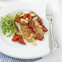 Trout with almonds & red peppers image
