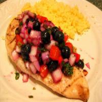 Red White and Blue Grilled Chicken_image