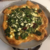 Greek Pizza with Spinach, Feta and Olives image
