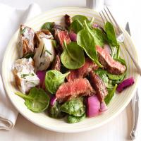 Steak-Spinach Salad With Sour-Cream Potatoes image