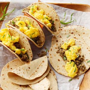 Mushroom and Egg Breakfast Tacos image