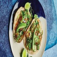 Brussels Sprout Tacos with Spicy Peanut Butter Recipe image