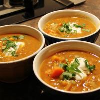 Sweet Potato, Carrot, Apple, and Red Lentil Soup image