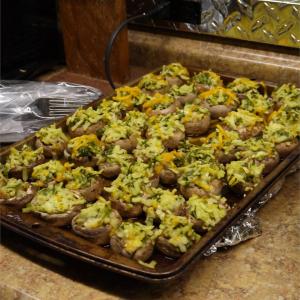 Hash Brown, Blue Cheese, and Spinach Stuffed Mushrooms image