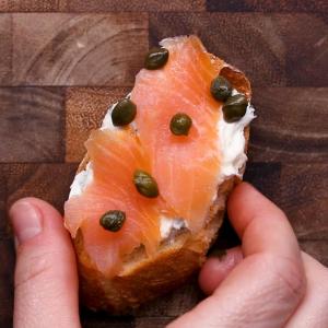 Lox And Cream Cheese Crostini Recipe by Tasty image