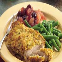Oven-Fried Pork Chops with Cranberry Applesauce image